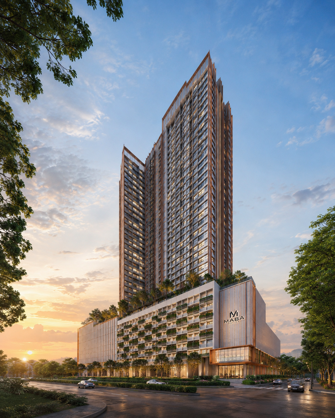MABA Suitez tower render beside Merdeka 118